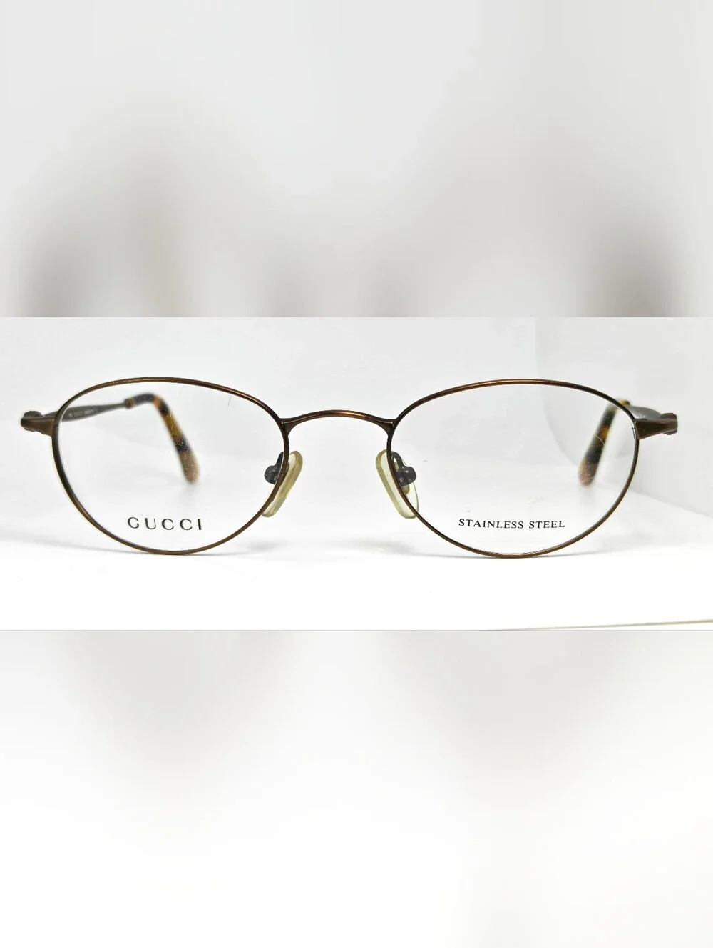 Gucci GG2618 Women's Oval Stainless Steel in Copper Brown. Italy
